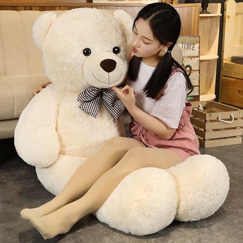 TRENSETGO XXL Teddybär 100cm Plüschtier Kuscheltier Stofftier Schlafkissen Wohndeko Begleiter zum Umarmen und Einschlafen Geschenk für Jungen, Mädchen, Freundin, Kinder, Freund, Liebhaber(in) (Weiß) von TRENSETGO