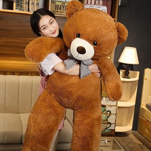 XXL Teddybär 100cm Plüschtier Kuscheltier Stofftier Schlafkissen Wohndeko Begleiter zum Umarmen und Einschlafen Geschenk für Jungen, Mädchen, Freundin, Kinder, Freund, Liebhaber(in) (Dunkelbraun) von TRENSETGO