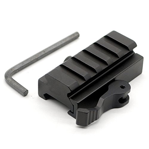 Tactical QD Abnehmbarer 20 mm Picatinny Schiene Halb Zoll Low Profile Riser 5 Slots QR-Block Halterung von TRIROCK