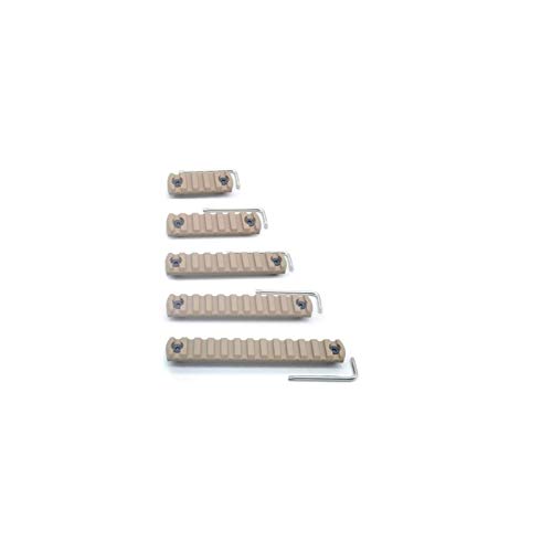 Trirock 5-Pack TAN/FDE Picatinny Rail Sections kit fits handguard Rail Mount System - 5,7,9,11,13 Slots von TRIROCK