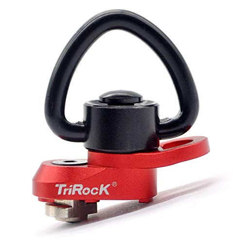 Trirock M-lok Sling Swivel Heart-Shape Loop with Push Button Red QD Base & Sling Mount with a Hole for Snap Clip Hook Spring von TRIROCK