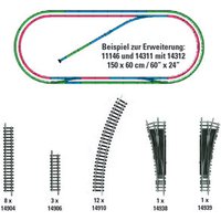 TRIX 14312 N Gleis-Ergänzungs-Set H2 von TRIX