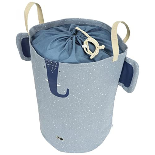 TRIXIE Spielzeugkorb Mrs. Elephant S - Blau - Kindergerecht und personalisierbar von TRIXIE