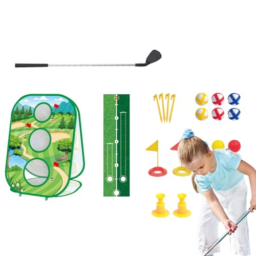 TROONZ Kinder-Golf-Set, Golf-Spielzeug-Set | Golfball-Spielset | Golfball-Spielset, Golf-Putting-Spiel, Sport-Outdoor-Spielzeug, Golfspiel für Outdoor-Spaß von TROONZ