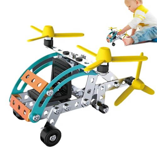 TROONZ -Hubschrauber, Hubschrauber-Modellbausatz - Montage 3D Kinder Flugzeug Modell Spielzeug - Anspruchsvolles Flugzeugkonstruktionsspielzeug, Ornament im mechanischen Stil, pädagogisches von TROONZ