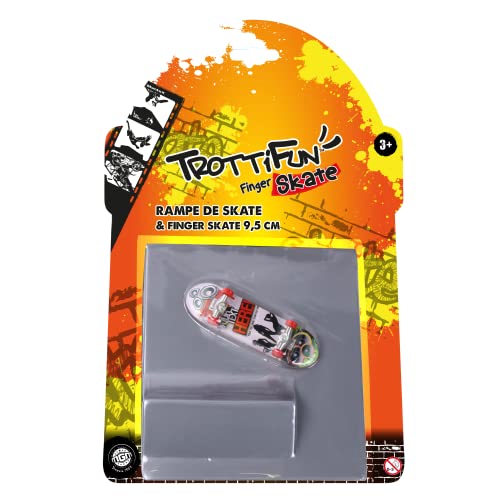 TROTTIFUN - Finger Skate und eine Rampe - 031426 - Zufällige Farben - Metall und Kunststoff - Skateboard - Finger - Kinder Spielzeug - Geburtstag - Geschenk - Skateboard - Ab 3 Jahren TROTTIFUN - Finger Skate und eine Rampe - 031426 - Zufällige Farben - Metall und Kunststoff - Skateboard - Finger - Kinder Spielzeug - Geburtstag - Geschenk - Skateboard - Ab 3 Jahren von TROTTIFUN