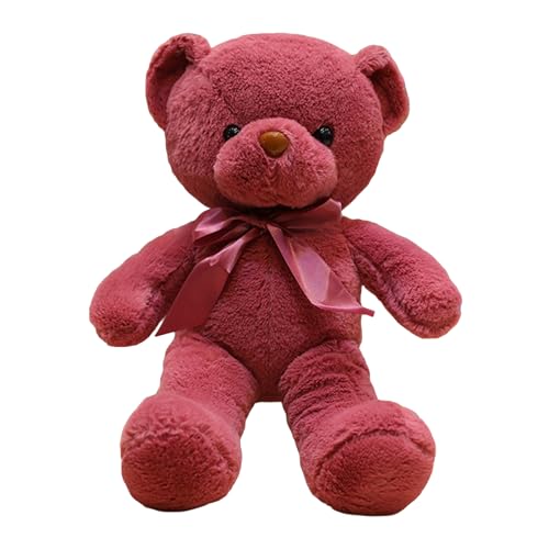 TROYSINC Teddybär Plüschtier Kuscheltier Stofftier Weiches Fell Teddybär Valentinstag Kindertag Geschenk (Burgunderrot,55cm) von TROYSINC