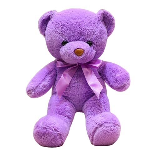 TROYSINC Teddybär Plüschtier Kuscheltier Stofftier Weiches Fell Teddybär Valentinstag Kindertag Geschenk (Lila,35cm) von TROYSINC