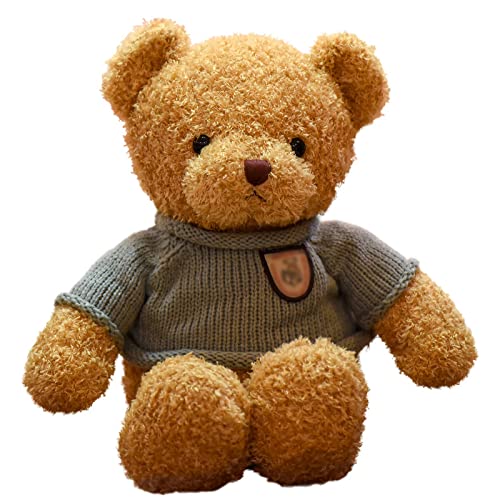 TROYSINC Teddybär Plüschtier Nette Stofftier Cartoon Plüsch Spielzeug für Frauen Mädchen Valentine Geburtstag Geschenke (Hellbraun,30cm) von TROYSINC