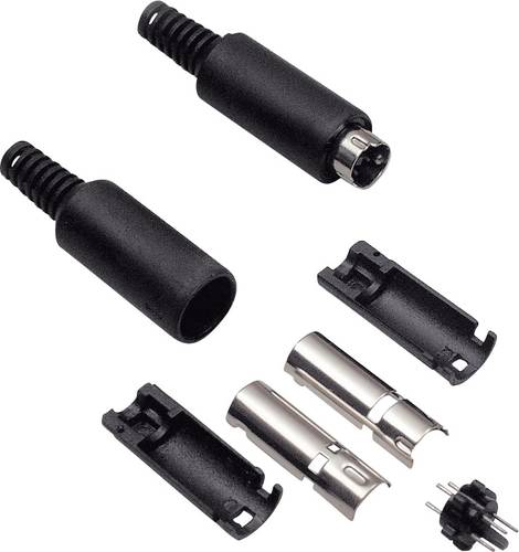 TRU COMPONENTS TC-2526003 Miniatur-DIN-Rundsteckverbinder Stecker, gerade Polzahl: 5 Schwarz 100St. von TRU Components