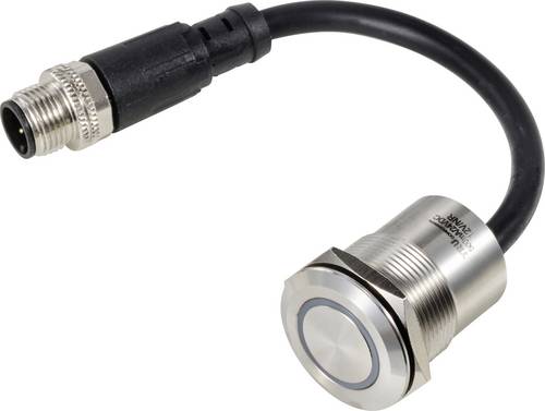 TRU COMPONENTS TC-12835304 TC-PS223P10YSSR12T M12 MALE CONNECTOR Piezotaster 24V 0.2A 1 x Aus/(Ein) von TRU Components