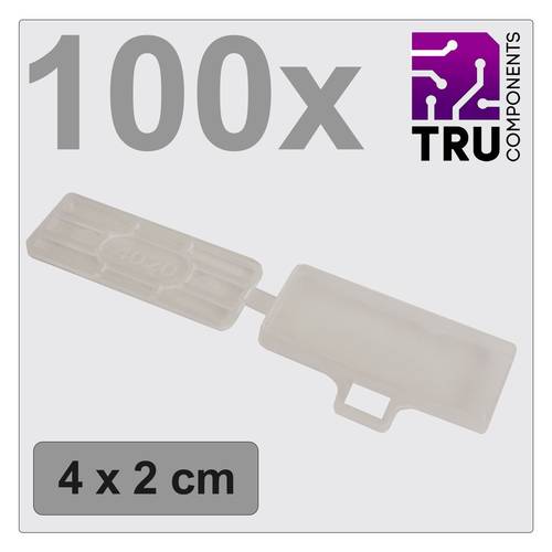 TRU COMPONENTS TC-12888608 T24CA084 Zeichenträger Beschriftungsfläche: 18 x 42mm Transparent Anzah von TRU Components