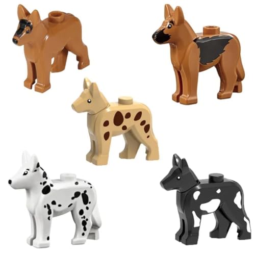 10 Stück Tiere Minifiguren Bausteine Bausatz, Hund Modellfiguren Baustein Sets, Tierfiguren Minifiguren Bauset für Kinder, Plastiktiere Mini Tiere DIY Zubehör Bausteine Modell von TRavesty