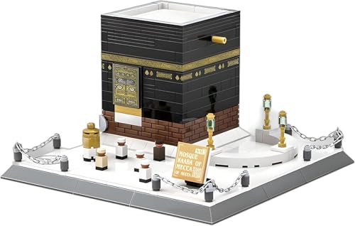 Moschee Kaaba von Mekka Architektur Bausteine Bausatz, 446 Teile Modular Haus Architektur Modellbausatz, Weltberühmtes Architektur Modell Bauklötze Islamisches Dekormodell für Erwachsene und Kinder von TRavesty