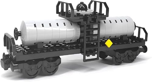 TRavesty City Güterzug Auto Waggon Bausteine Bausatz, Güterzug Train Karren Modell, Technik City Güterzug Bausatz, Frachtcontainer Güterzug Personenzug Modell Bausteine von TRavesty