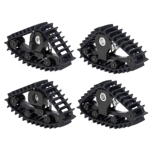 Schneereifen Set für 1/18 RC Crawler Cars kompatibel mit Sandmobile und Tracks Wheel Conversion 4 Teile(Black) von TReCVd