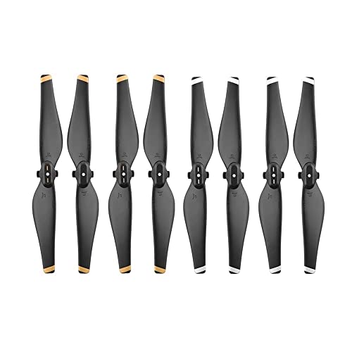 TRyYCB 8PCS Quick Release Propeller Ersatz Zubehör Kompatibel mit D Air Drone Kompatibel Mit D Air Schraube Flügel Fan(Black Gold White) von TRyYCB