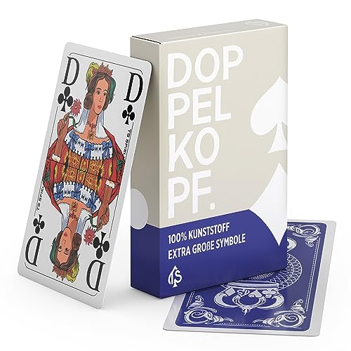 TS Spielkarten | Doppelkopf Senioren Spielkarten – 100% Kunststoff Premium – Extra große Symbole - wasserfest - mit französischem Bild von TS Spielkarten