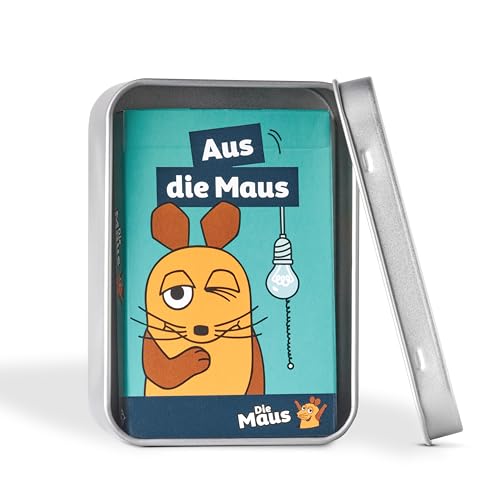 TS Spielkarten - Aus die Maus Kartenspiel für Kinder ab 3 Jahre, Sendung mit der Maus, Spielregeln wie Schwarzer Peter + Metalldose von TS Spielkarten