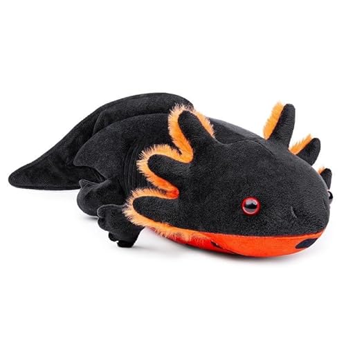 Gelbes Axolotl Plüschtier | Niedliches Kawaii Plüschtier | 17-Zoll Weiches Plüschkissen Für Mädchen | Bezaubernde Dekoration & Geschenke | Perfekt Für Weihnachten & Geburtstage(Black Axolotl,L) von TS TAC-SKY