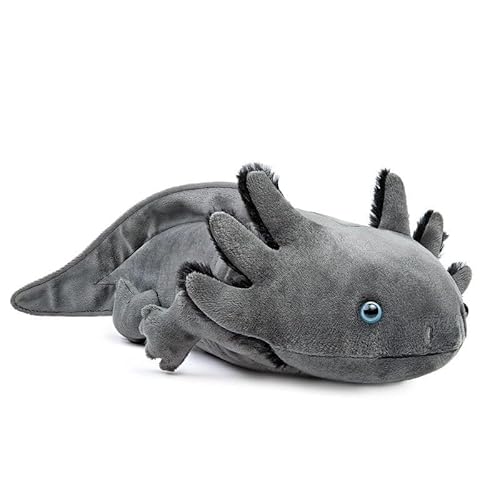 Gelbes Axolotl Plüschtier | Niedliches Kawaii Plüschtier | 17-Zoll Weiches Plüschkissen Für Mädchen | Bezaubernde Dekoration & Geschenke | Perfekt Für Weihnachten & Geburtstage(Gray Axolotl,L) von TS TAC-SKY