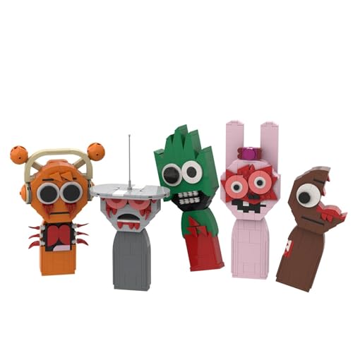 Sprunki Bausteine: Oren, Raddy, Clukr Und Fun Bot - Mini-Bauspielzeug Im Lego-Format, Kreatives Horrormodell Für Musikspiel-Fans, Sammelgeschenk Für Kinder Und Musikliebhaber(5pcs) von TS TAC-SKY