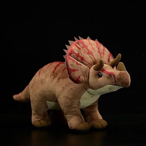 TS TAC-SKY 18-Zoll Blauer Microraptor Dinosaurier Plüschtier - Weiches & Kuscheliges Utahraptor Plüschtier, Sammlerstück Für Kinder(Triceratops) von TS TAC-SKY