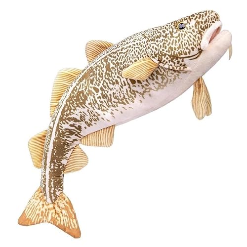 TS TAC-SKY Anglerfisch Plüschtier 30 cm – Braunes, Gruseliges Stofftier, Inspiriert Von Echten Meerestieren Kinder Zu Geburtstagen, Weihnachten(Codfish) von TS TAC-SKY