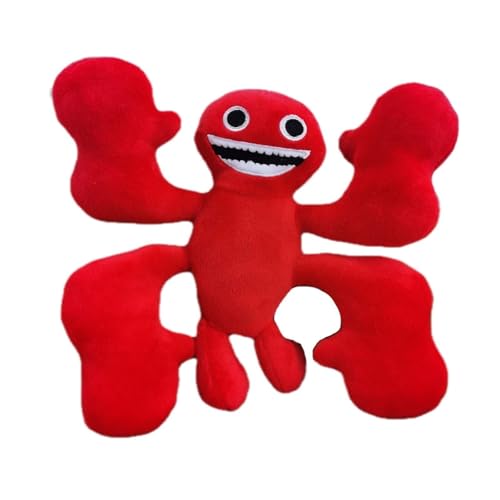 TS TAC-SKY Jumbo Josh Plüschfigur – 25 cm Großer, Weicher Plüsch-Horror Spielzeug Aus Dem Garden of BanBan Spiel Kinder!(Rot) von TS TAC-SKY