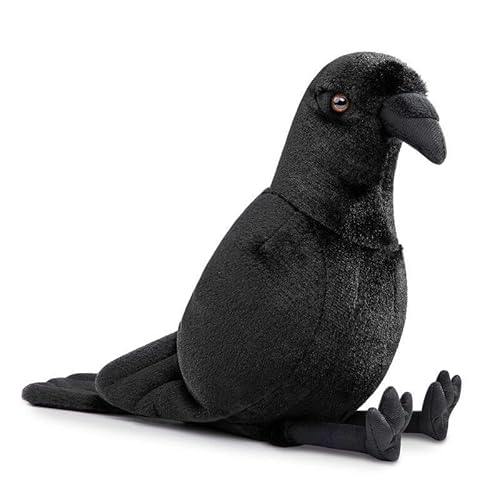 TS TAC-SKY Nymphensittich Plüschtier-Set - 2-teilige Gelbe Und Graue Papagei Plüschtiere, Adorable Kleine Vogel Plüschtiere, Freunde, Jeder 7 Zoll Groß(Black Crow) von TS TAC-SKY