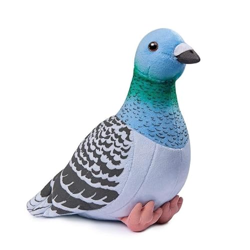 TS TAC-SKY Nymphensittich Plüschtier-Set - 2-teilige Gelbe Und Graue Papagei Plüschtiere, Adorable Kleine Vogel Plüschtiere, Freunde, Jeder 7 Zoll Groß(Blue Pigeon) von TS TAC-SKY