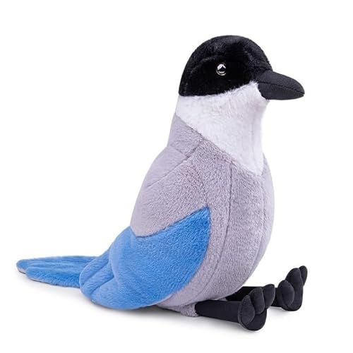 TS TAC-SKY Nymphensittich Plüschtier-Set - 2-teilige Gelbe Und Graue Papagei Plüschtiere, Adorable Kleine Vogel Plüschtiere, Freunde, Jeder 7 Zoll Groß(Grey Magpie) von TS TAC-SKY