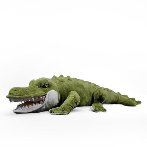 TS TAC-SKY Realistischer Krokodil-Plüsch, 50 cm Großer Reptilien-Teddy, Ideales Sammler- Und Geschenkobjekt Für Plüschliebhaber von TS TAC-SKY