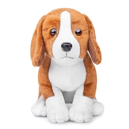 TS TAC-SKY Stehendes Dobermann Plüschtier – 30 cm Realistische Simulation Eines Dobermann Hundes, Ideales Und Elegantes Geschenk Für Kinder Und Plüschliebhaber.(Beagle) von TS TAC-SKY