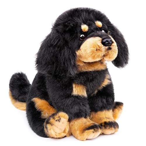 TS TAC-SKY Stehendes Dobermann Plüschtier – 30 cm Realistische Simulation Eines Dobermann Hundes, Ideales Und Elegantes Geschenk Für Kinder Und Plüschliebhaber.(Tibetan Mastiff) von TS TAC-SKY