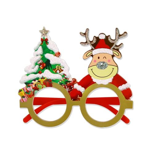 TSBB Christmas Glasses Plastic Santa Gnome Glasses Frame Photo Prop Christmas Decorations 2024 New Year Gift Party Supplies von TSBB