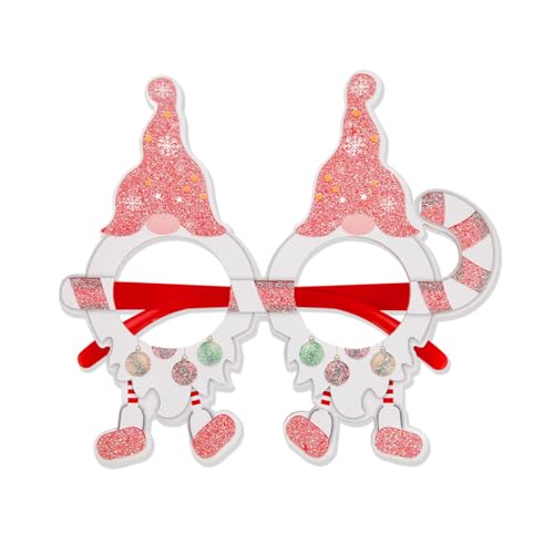 TSBB Christmas Glasses Plastic Santa Gnome Glasses Frame Photo Prop Christmas Decorations 2024 New Year Gift Party Supplies von TSBB