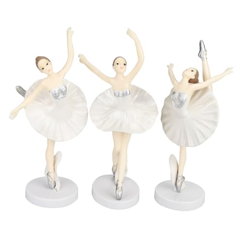 TSBB Pack of 3 Ballet Girl Cake Decorations Ballerinas Cake Decors Perfect for Girls Princess, Wedding,Birthday Celebrations von TSBB