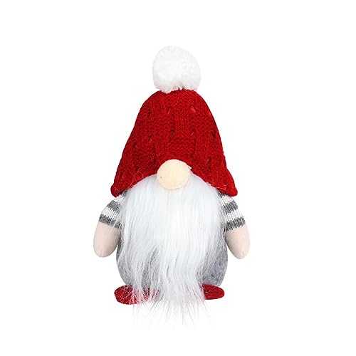 TSBB Weihnachtsschmuck,Weihnachtsstrickmütze,gesichtslose Puppen,Weihnachtsmann-Kugeln,Schneemann-Spielzeug,Festival-Figuren,Baumschmuck,Dekoration für Zuhause,Party von TSBB