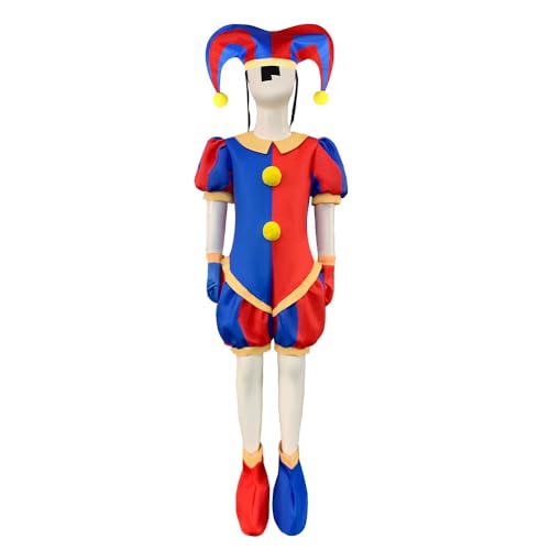 TSDgiHD Magic Numbers Circus Pamney Cosplay Clown Leotard Jumpsuit Anzug Cosplay Kostüm, 110 von TSDgiHD