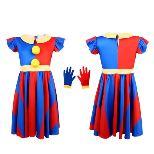 TSDgiHD Magic Numbers Circus Pamney Cosplay Clown Leotard Jumpsuit Anzug Cosplay Kostüm, 170 von TSDgiHD