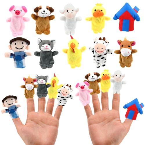 10 Stück Tier Fingerpuppe Karikatur Fingerpuppen Set Süß Plüsch Tier Finger Puppe Kinder Geschichte Zeit Requisiten Baby Fingerpuppen Set Fingerpuppen Spielzeuge Babypädagogik Party Lieferungen (B) von TSLBW