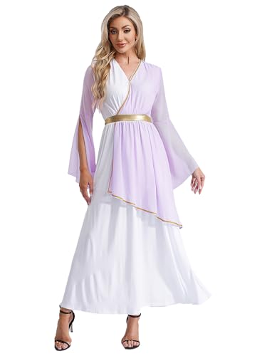 TSSOE Griechische Göttin Kleid Damen Antike Römische Griechin Toga Kostüm Römische Faschnacht Mottoparty Verkleidung Lavendel M TSSOE Griechische Göttin Kleid Damen Antike Römische Griechin Toga Kostüm Römische Faschnacht Mottoparty Verkleidung Lavendel M von TSSOE