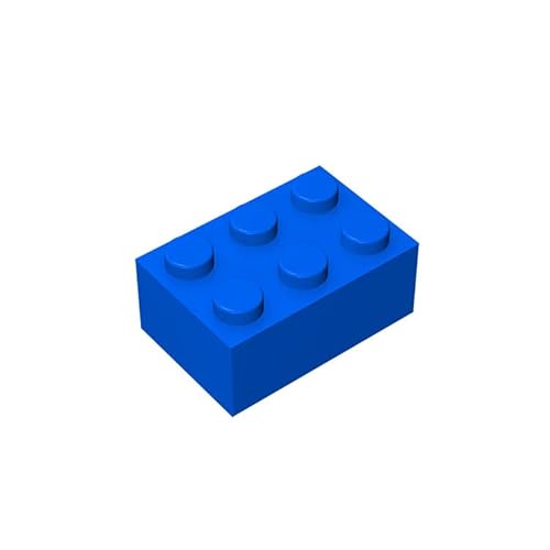 100 Stück 2x3 Bricks Backstein Zapfen 3002, kompatibel mit Lego, Farben： Blau von TTEHGB TOY