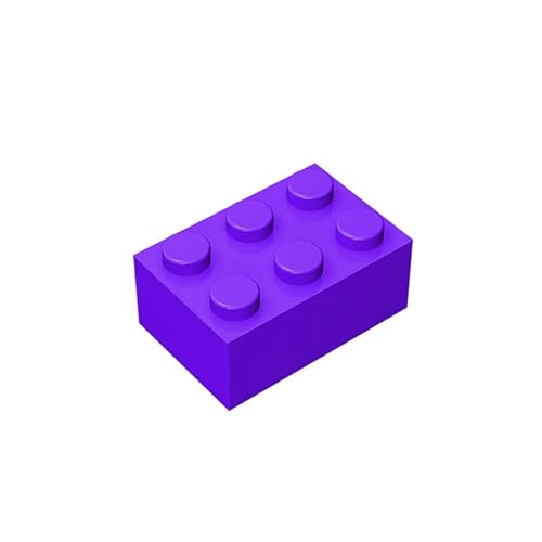 200 Stück 2x3 Bricks Backstein Zapfen 3002, kompatibel mit Lego, Farben： Lila von TTEHGB TOY