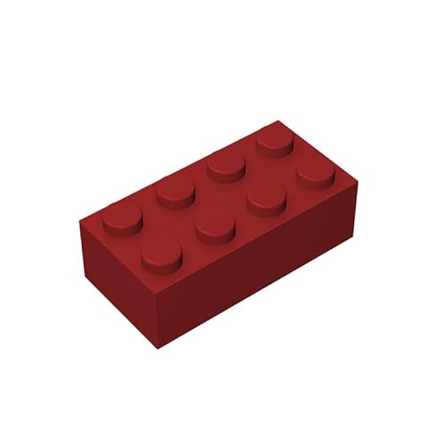 300 Steine 2x4 Klassische Steine, kompatibel mit Lego Top-Marken, MOC-Enthusiasten, Farben:Persimmon Red von TTEHGB TOY