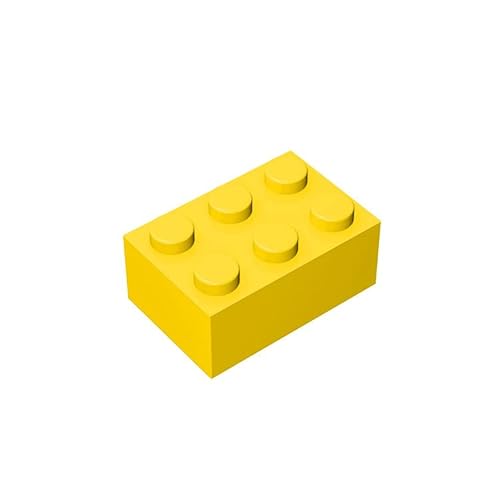 300 Stück 2x3 Bricks Backstein Zapfen 3002, kompatibel mit Lego, Farben： Gelb von TTEHGB TOY