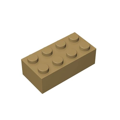 500 Steine 2x4 Klassische Steine, kompatibel mit Lego Top-Marken, MOC-Enthusiasten, Farben:Earthy Yellow von TTEHGB TOY