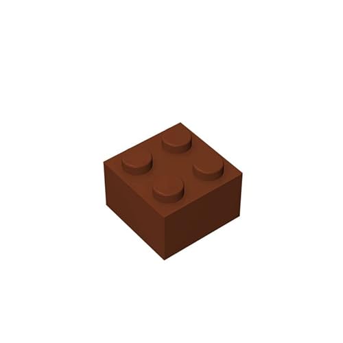 Classic Building Brick 2x2, 200 Piece Bulk Brick Block, Brown 2x2 Bricks, Compatible with Lego Parts and Pieces 3003(Colour: Brown) von TTEHGB TOY