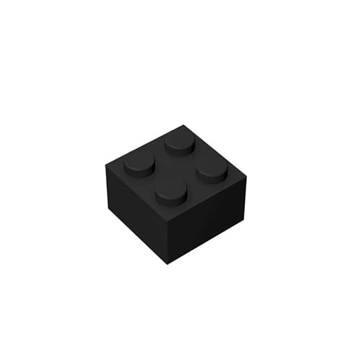 Classic Building Brick 2x2, 50 Piece Bulk Brick Block, Black 2x2 Bricks, Compatible with Lego Parts and Pieces 3003(Colour: Black) von TTEHGB TOY